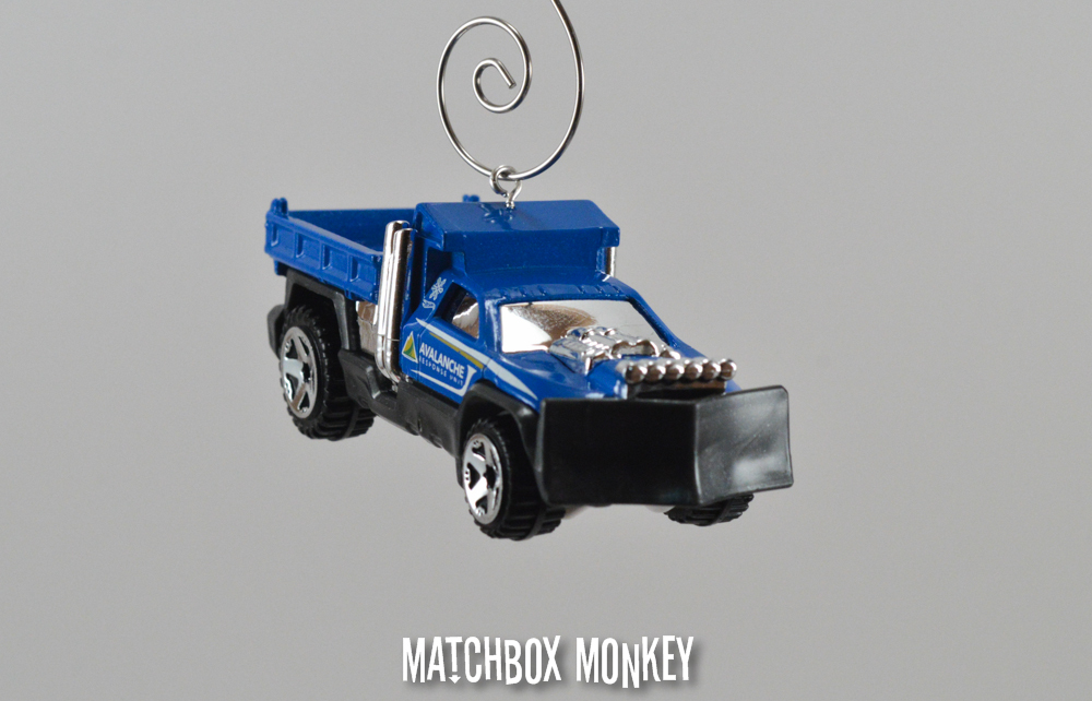 Avalanche Rescue Snow Plow Salt Truck Custom Christmas Ornament 1/64 DOT V Plow