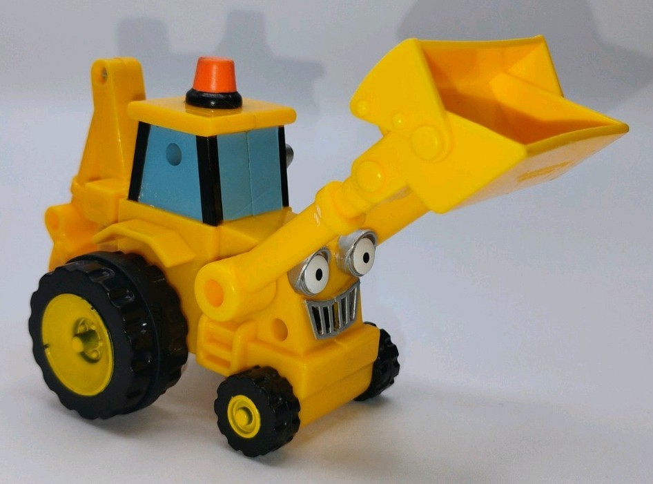 Vintage Bob The Builder SCOOP Push ‘N Roll Pull Back 6″ Bulldozer Scoop Figure C