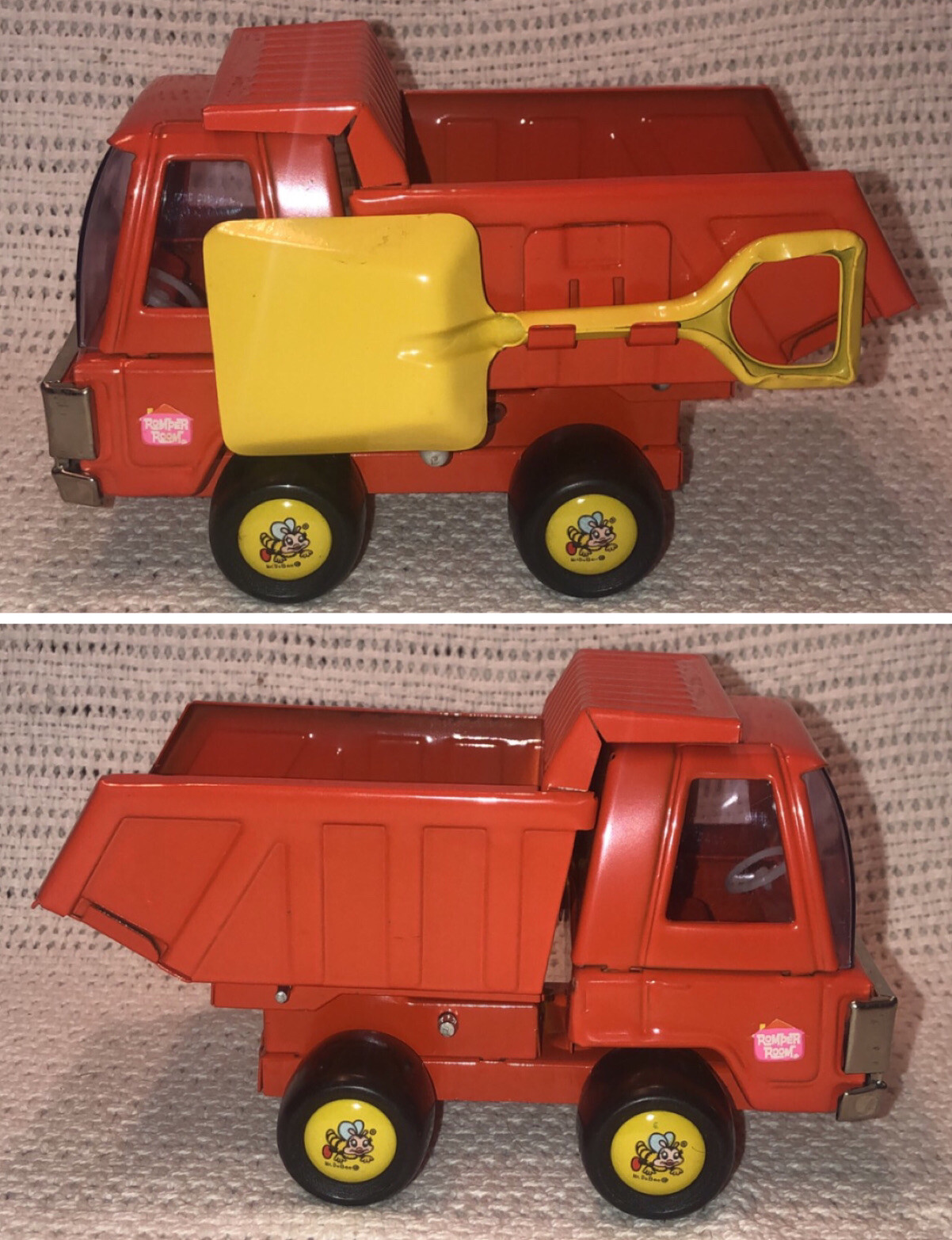 Vtg 1970s 1971 Hasbro Romper Room Mr. Do Bee Dump Truck & Shovel NIB Box No. 551