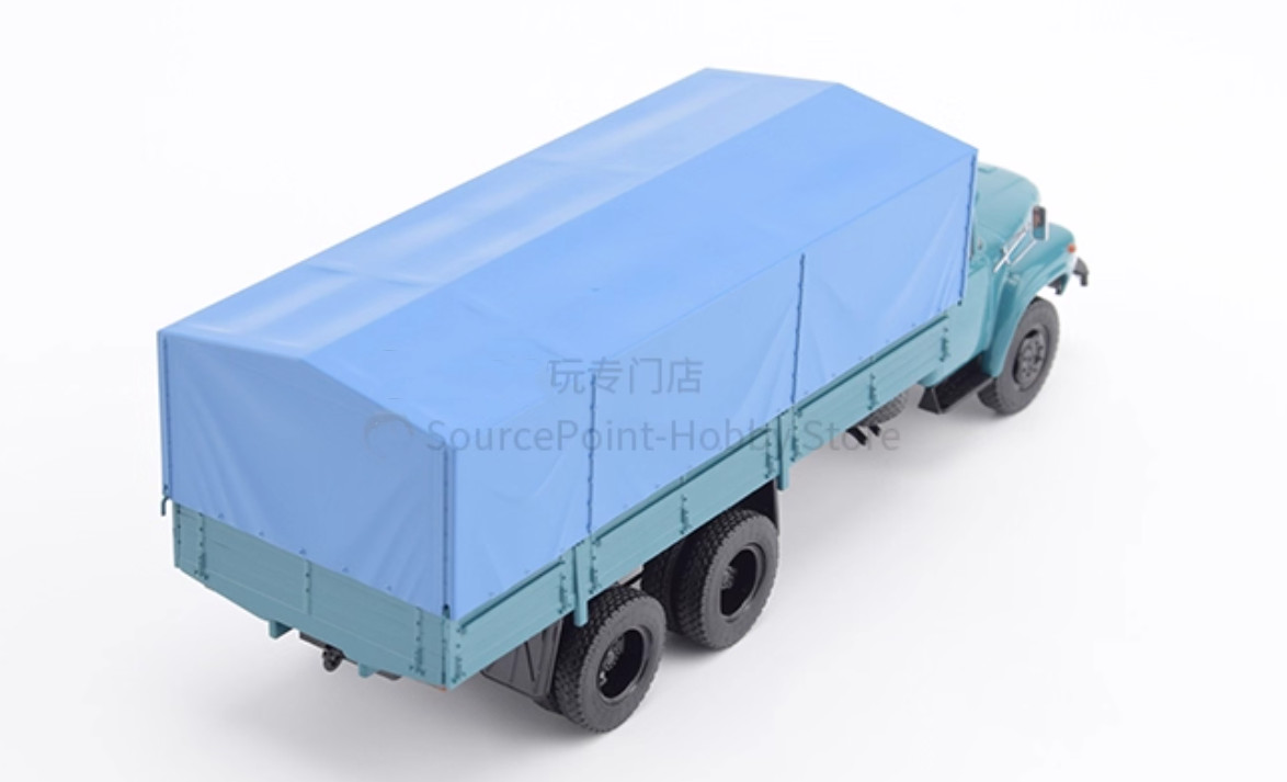 1:43 SSM ZIL-133GYA 3-axle Flatbet Truck &Cloak Construct Vehicle Diecast Model