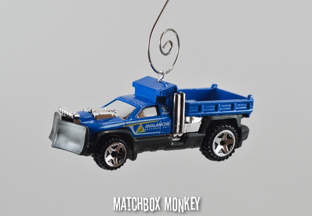 Avalanche Rescue Snow Plow Salt Truck Custom Christmas Ornament 1/64 DOT V Plow