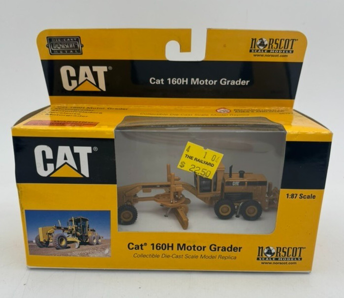 NORSCOT CAT 160H MOTOR GRADER 55127 New In Box Road Construction Die Cast