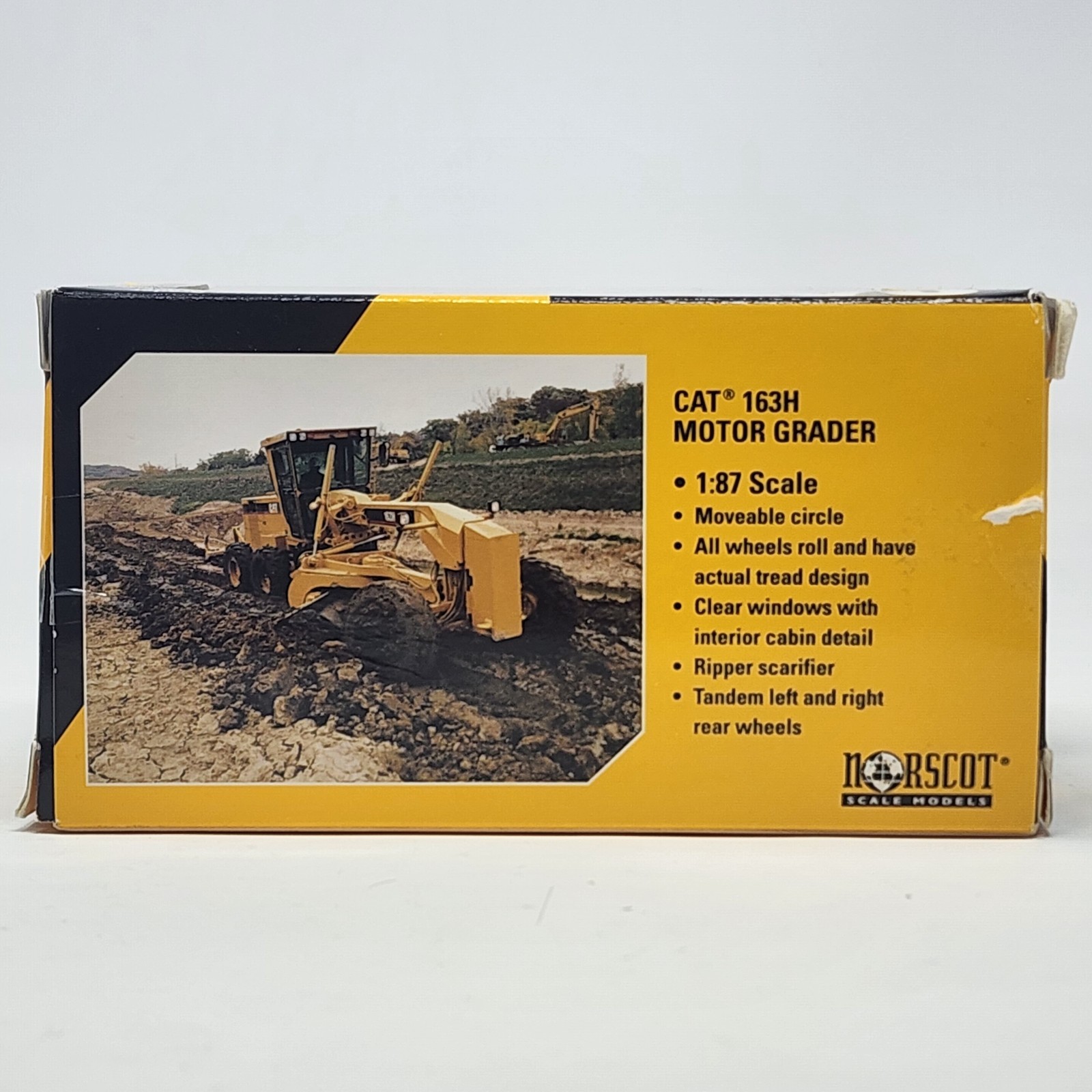 Cat 163H Motor Grader 1:87 Scale Metal Model #55403 Norscot 2008 NEW In The Box
