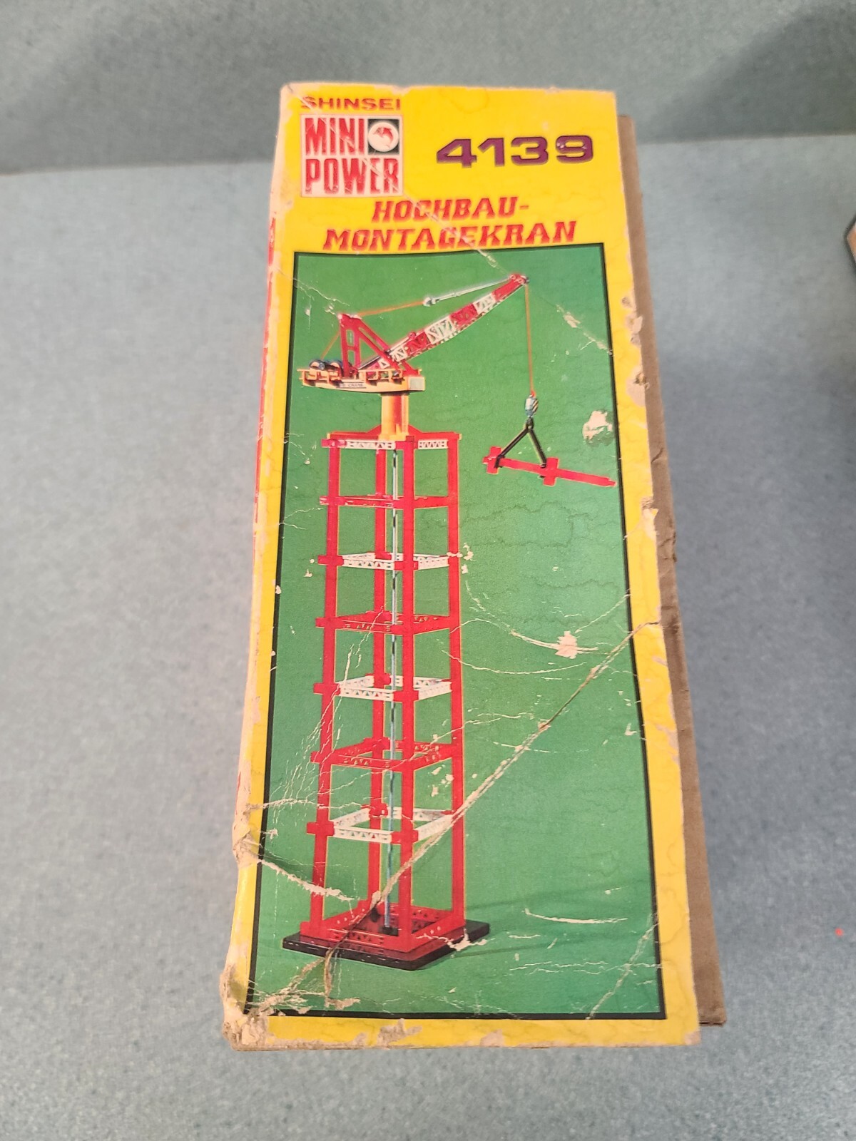 Vintage 1/70 JIB CRANE 4139 Shinsei Mini Power Construction Building Metal USED
