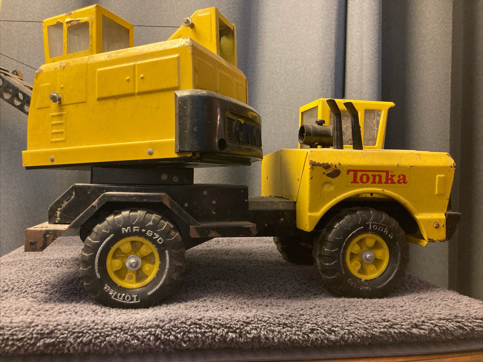 Vintage 1970s Mighty Tonka Turbo Diesel Toy Crane Truck # 37180 MR-970 Barn Find