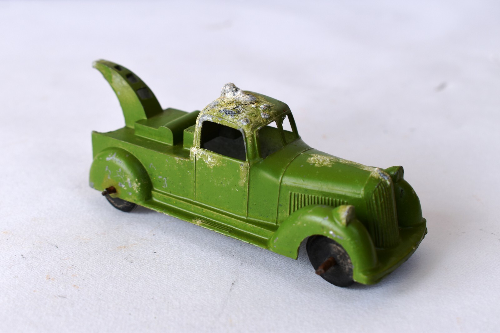 Vintage Toby Toy Breakdown Truck Metal Masters Diecast Truck England Old Gree”F7
