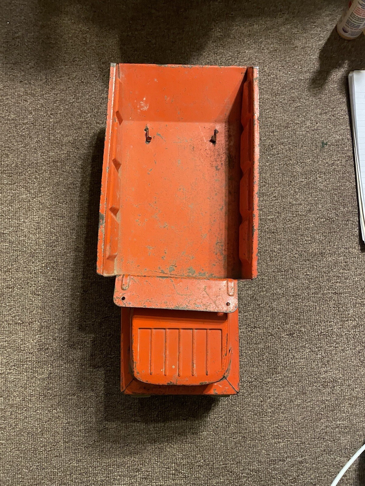 Vintage Marx Toy Construction Dump Truck…1960s Steel 17″ Long in Orange