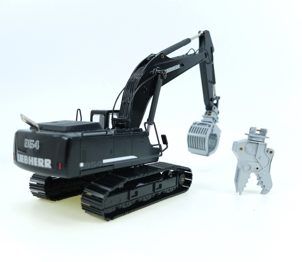 Conrad 2921-10 Liebherr R954C Track Excavator w/Crusher & Basket 1/50 Diecast MB