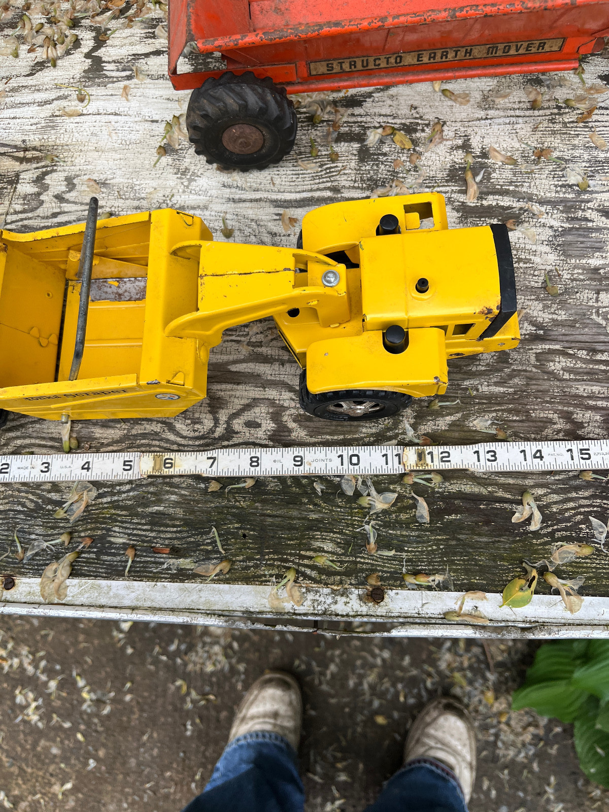 lot of 2 Structo & Tonka pressed steel Scraper Tonka Mini Scraper Earth Mover