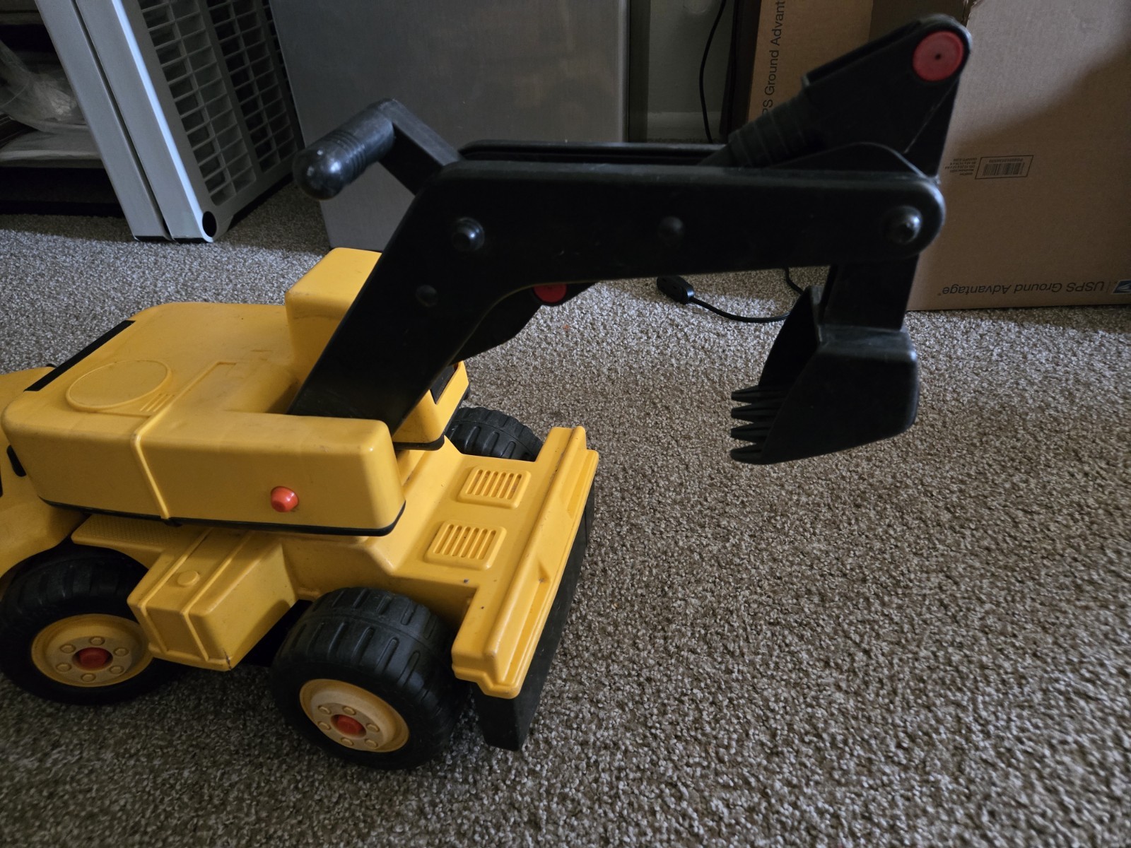 Vintage Little Tikes Excavator Backhoe Crane Construction Toy Rotating Cab USA