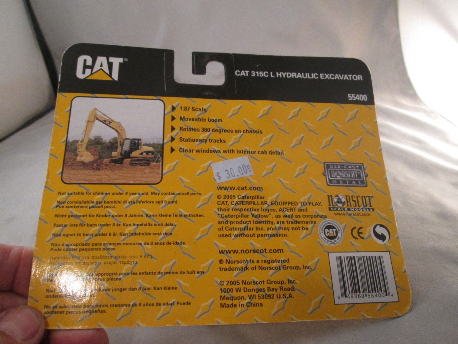 CAT 315C L HYDRAULIC EXCAVATOR 1:87 HO Die Cast 55400 Norscot Caterpillar new