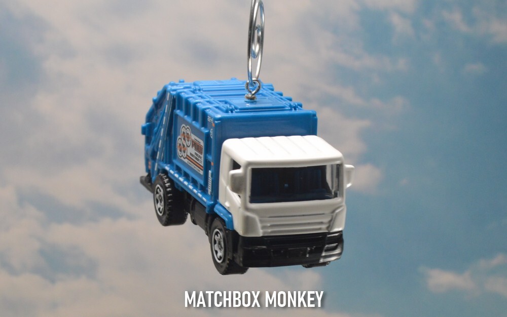 White PNW Garbage Trash Refuse Truck Custom Christmas Ornament Waste Management