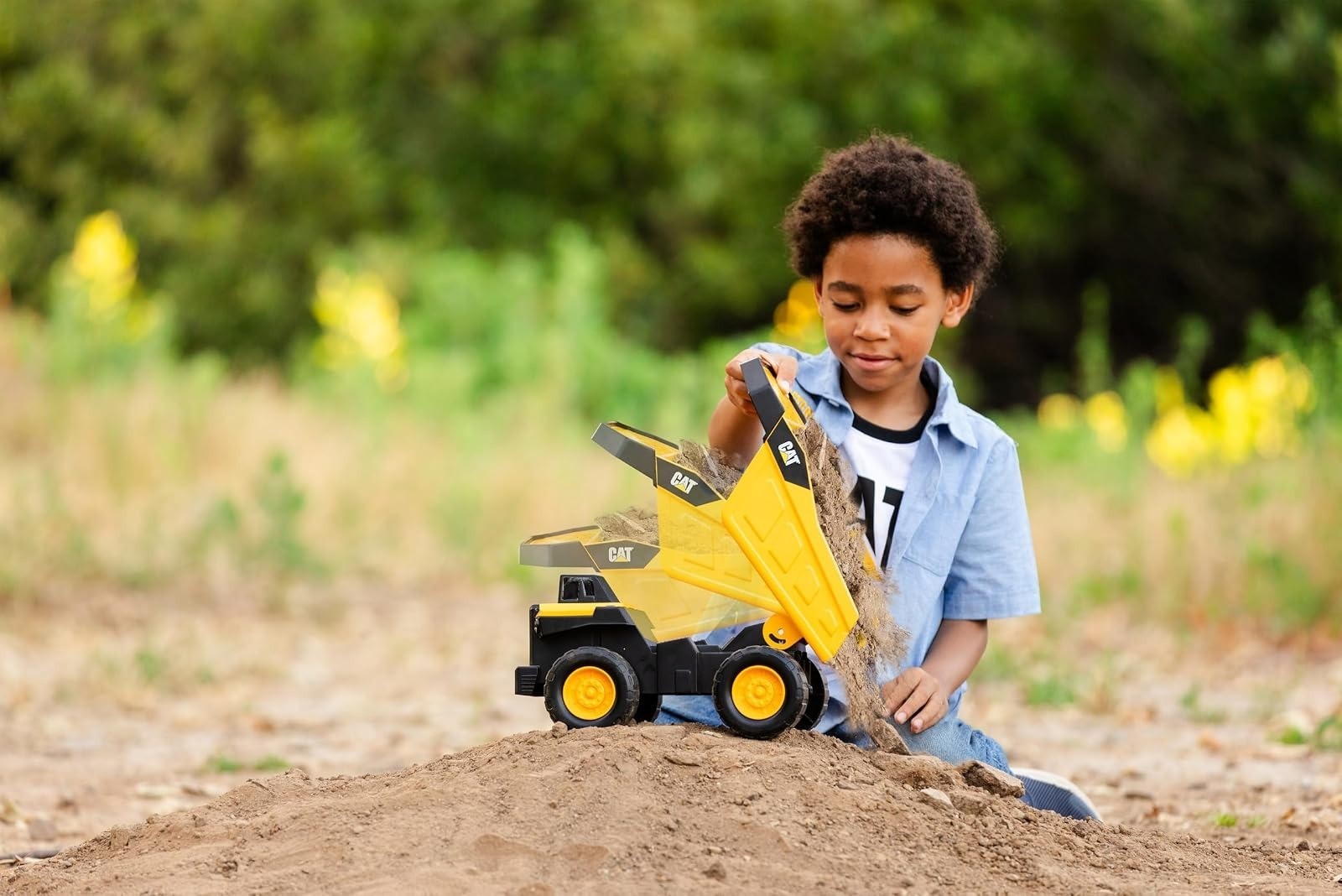 Cat Construction Toys, Real Steel Dump Truck – 12” Heavy Duty Steel Construction