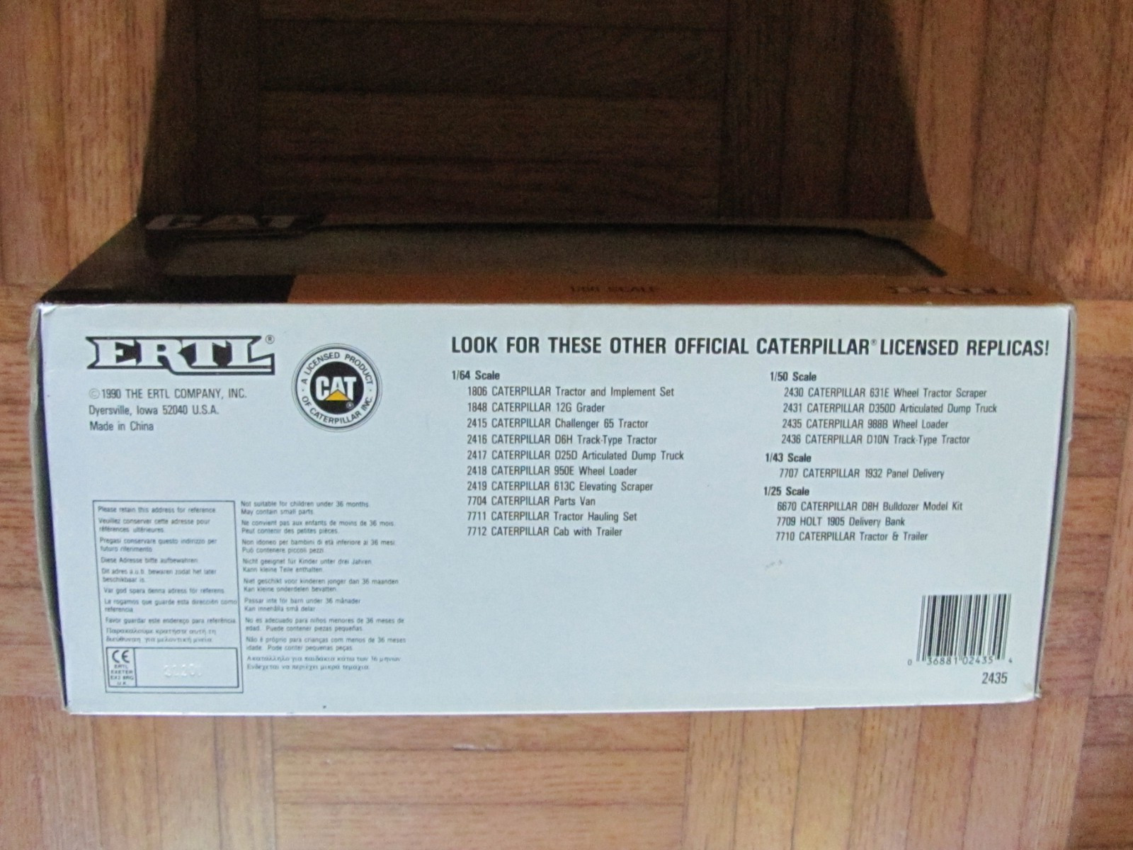 1990 Collector Edition ERTL CAT 988-B Wheel Loader 1:50 Diecast Model