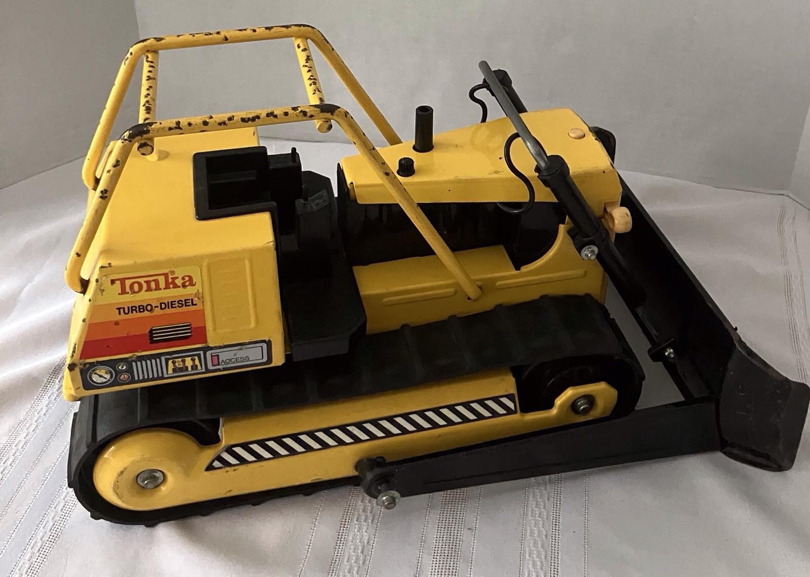 Vintage Tonka Turbo-Diesel Bulldozer, 17”, Pressed Steel