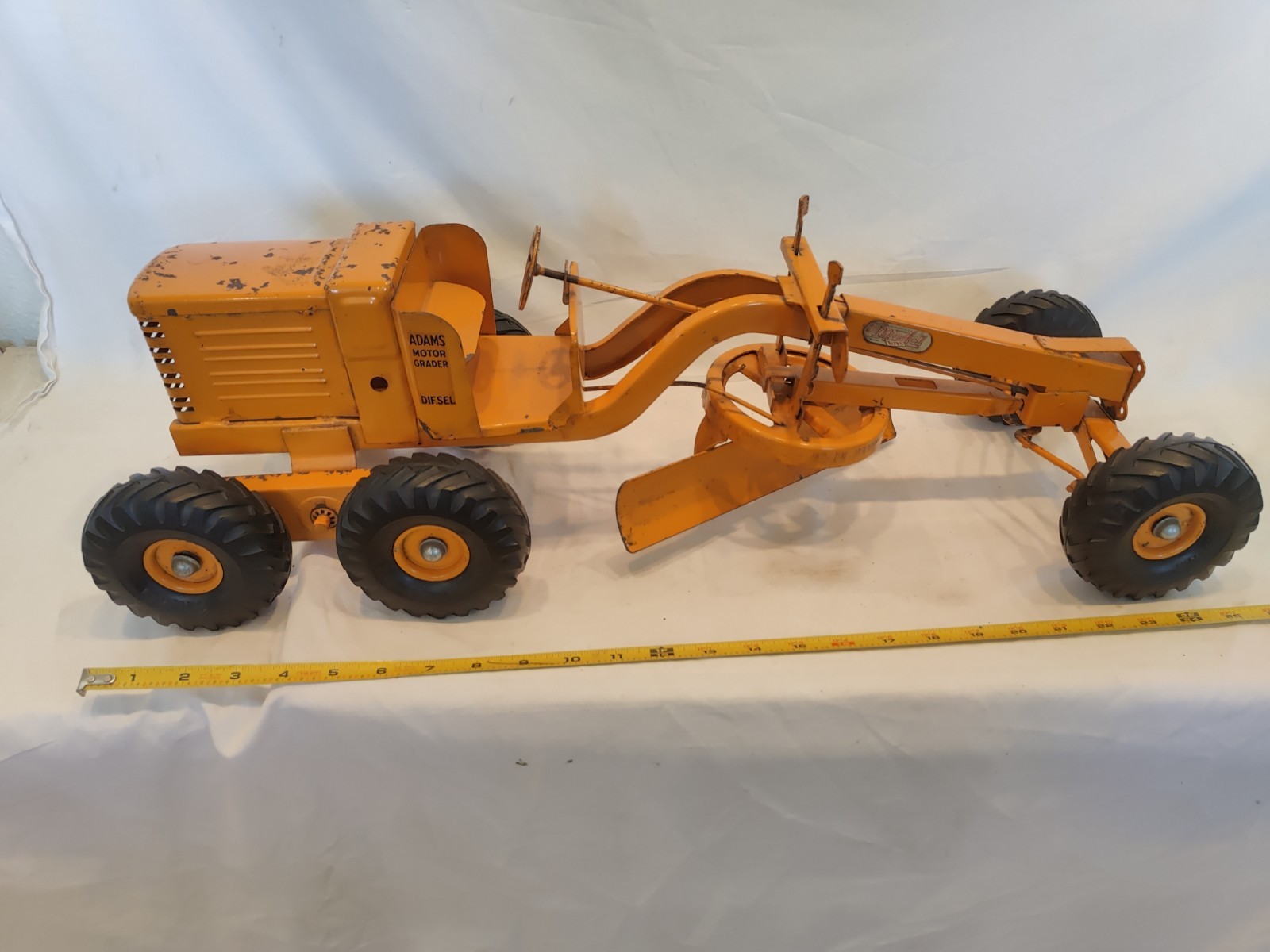 Doepke Model Toys Adams Road Grader Diesel Motor Steel 1950’s Vintage Nice Cond.