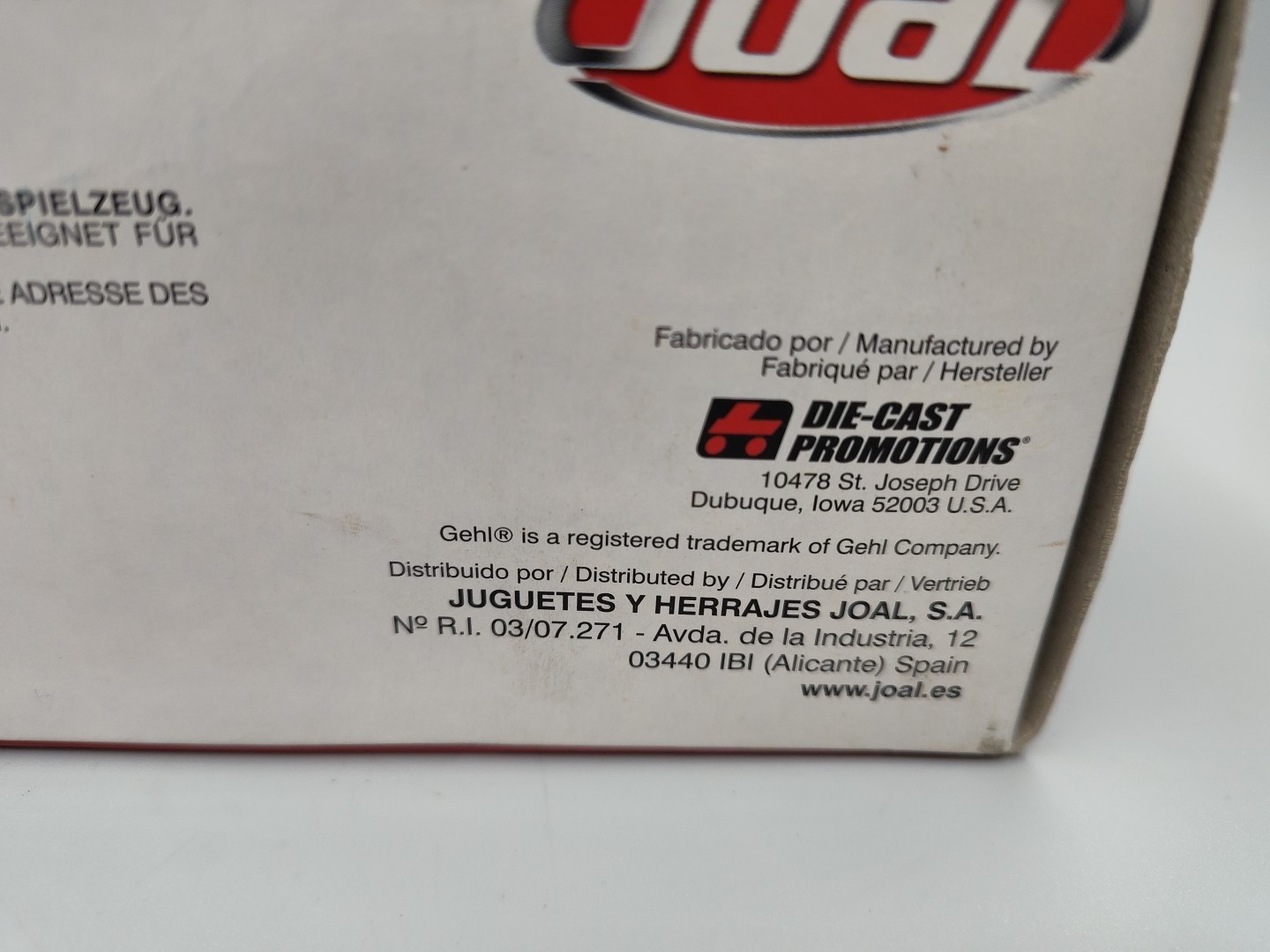 JOAL Gehl 5635 Skid Loader 1/25 Diecast Model NIB