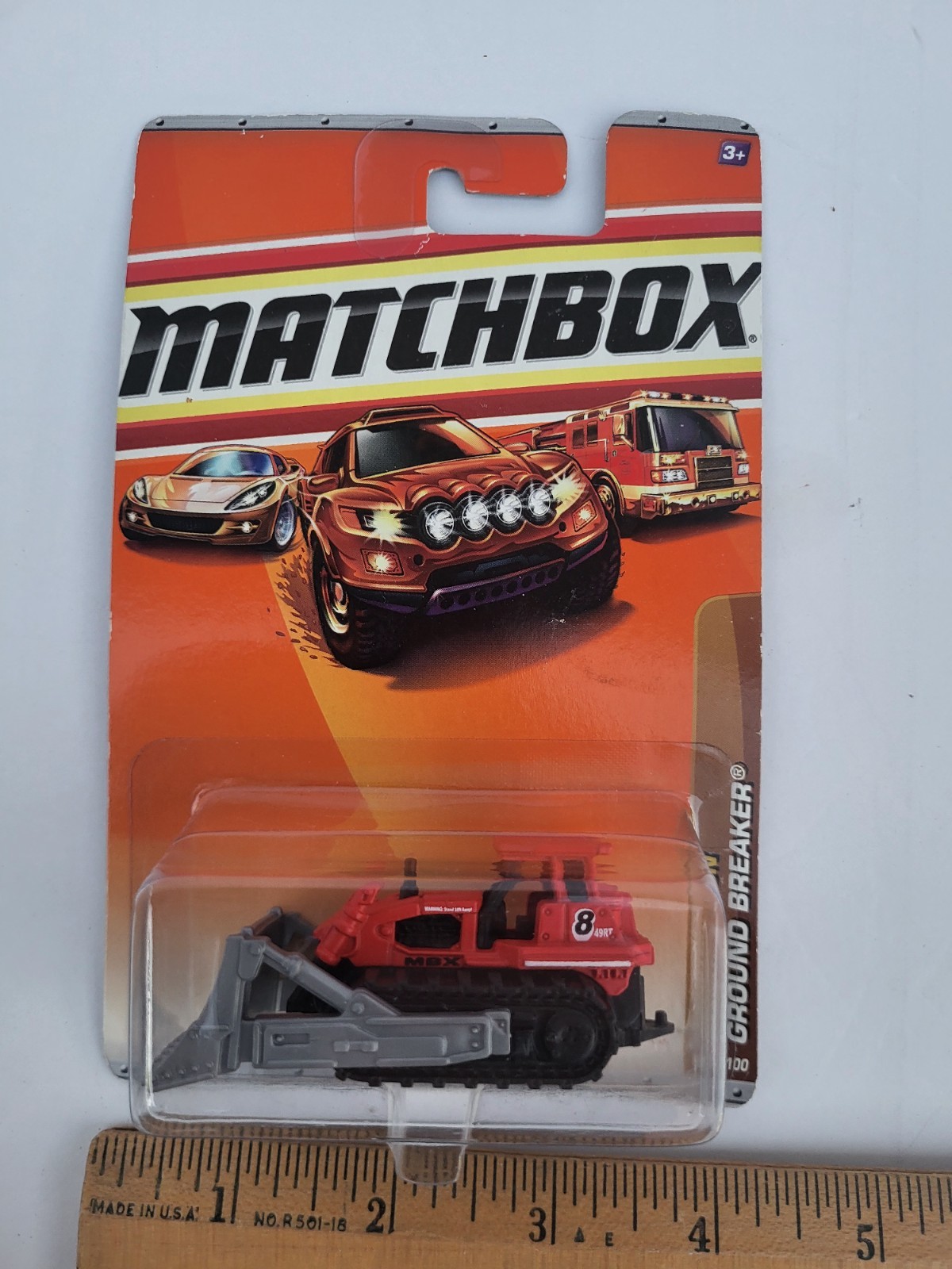 2010 Matchbox #42 Ground Breaker Bulldozer (Red) – NEW!