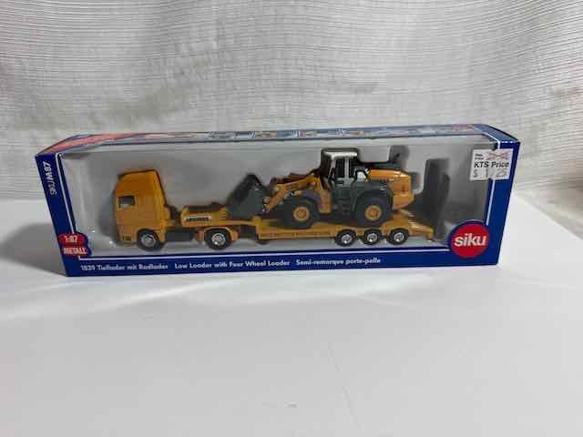 Siku low loader with four wheel loader #1839 Nib Collectors Quality Condition