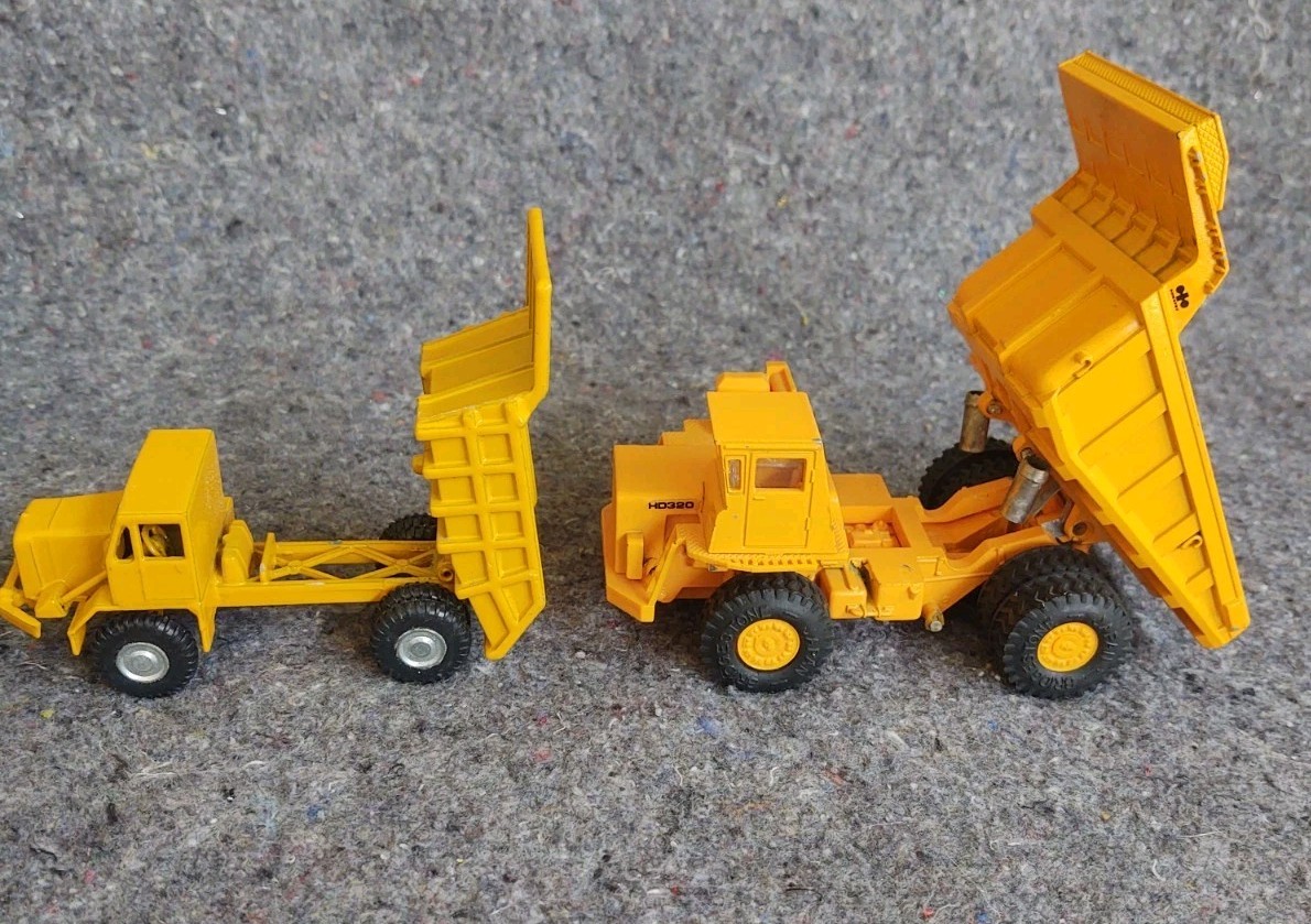 5 Pc Diecast Dump Truck/Loader Lot Euclid R85 B 1:50 Scale NZG CAT 988B 773B Etc