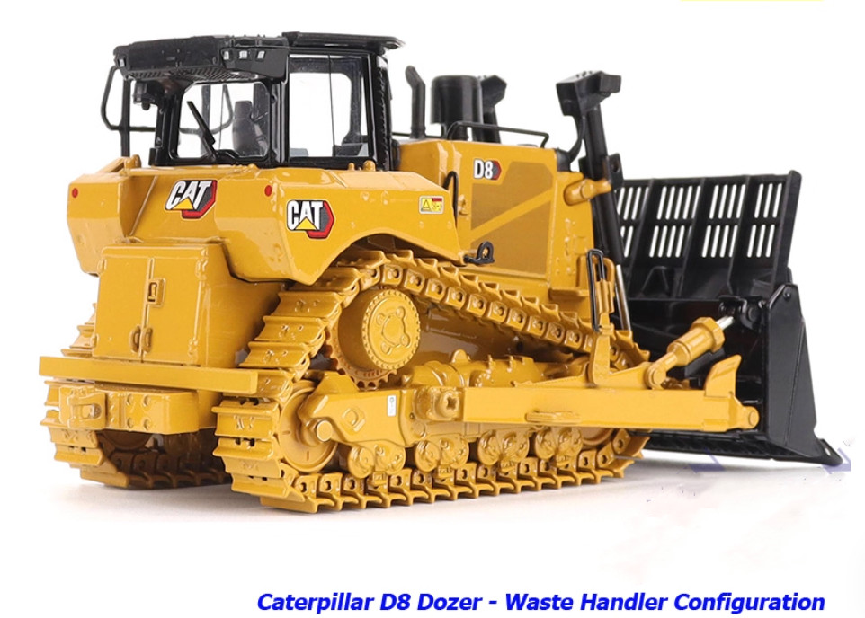 1:50 DM D8 Dozer Waste Handler Configuration Construction Machine Diecast Model