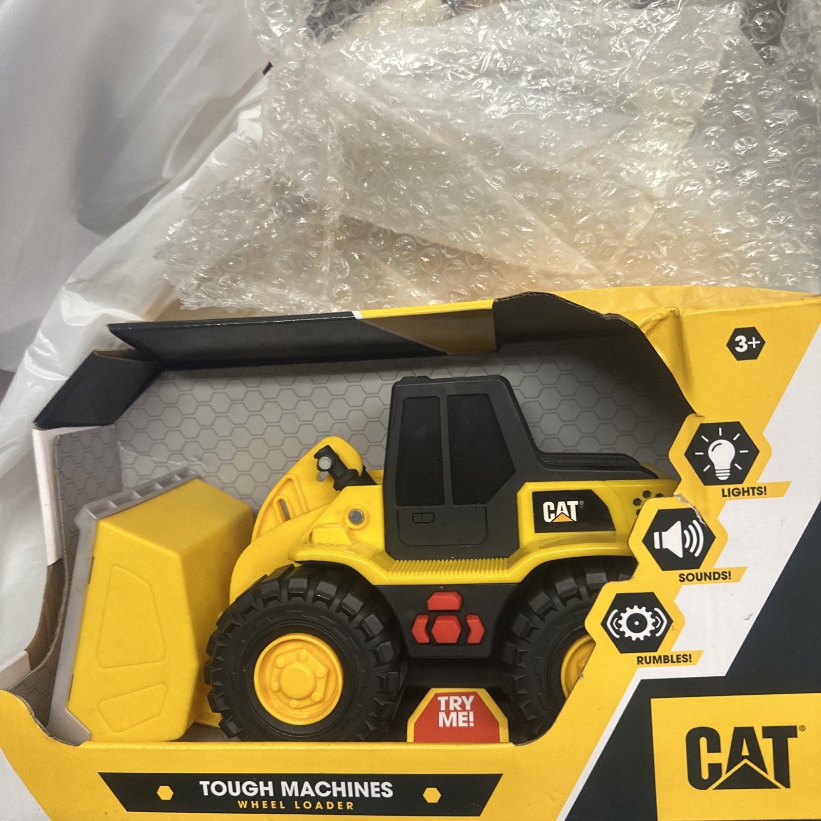 CAT Caterpillar Construction Tough Machines Toy Wheel Loader Lights & Sounds NIB