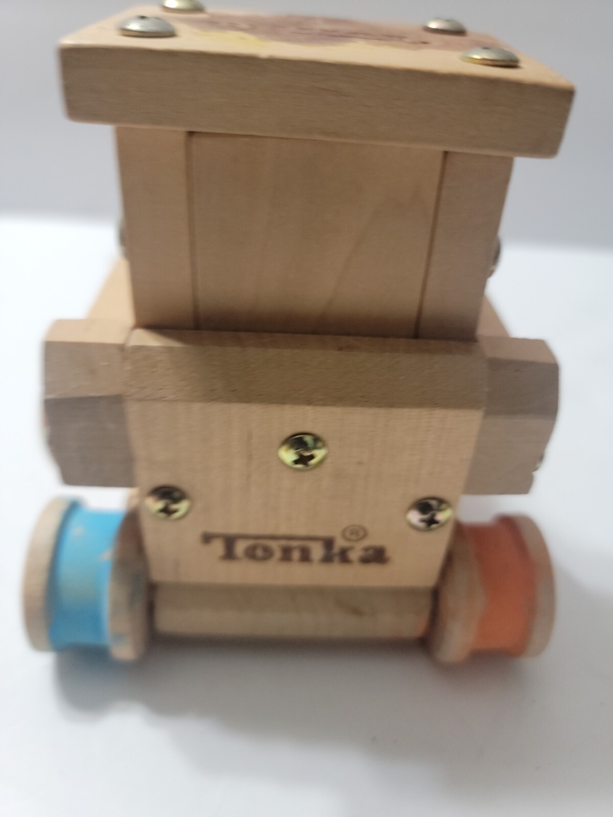 Tonka Wooden Bulldozer Toy Heavy Duty Machinery 8Inch No rubber tracks