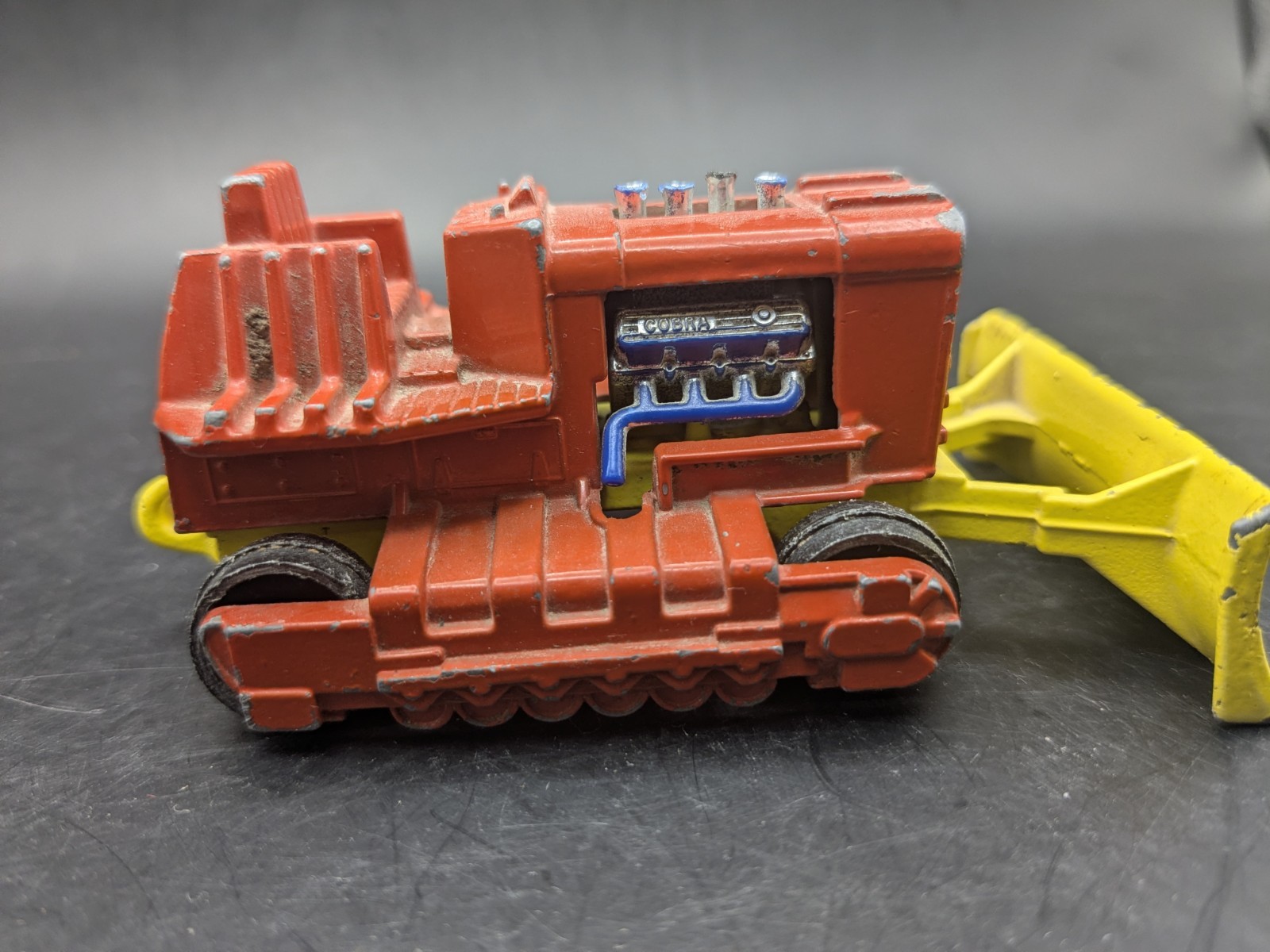 Vintage 1974 Matchbox Die Cast Metal Super Kings K-23 Super Bulldozer Lesney