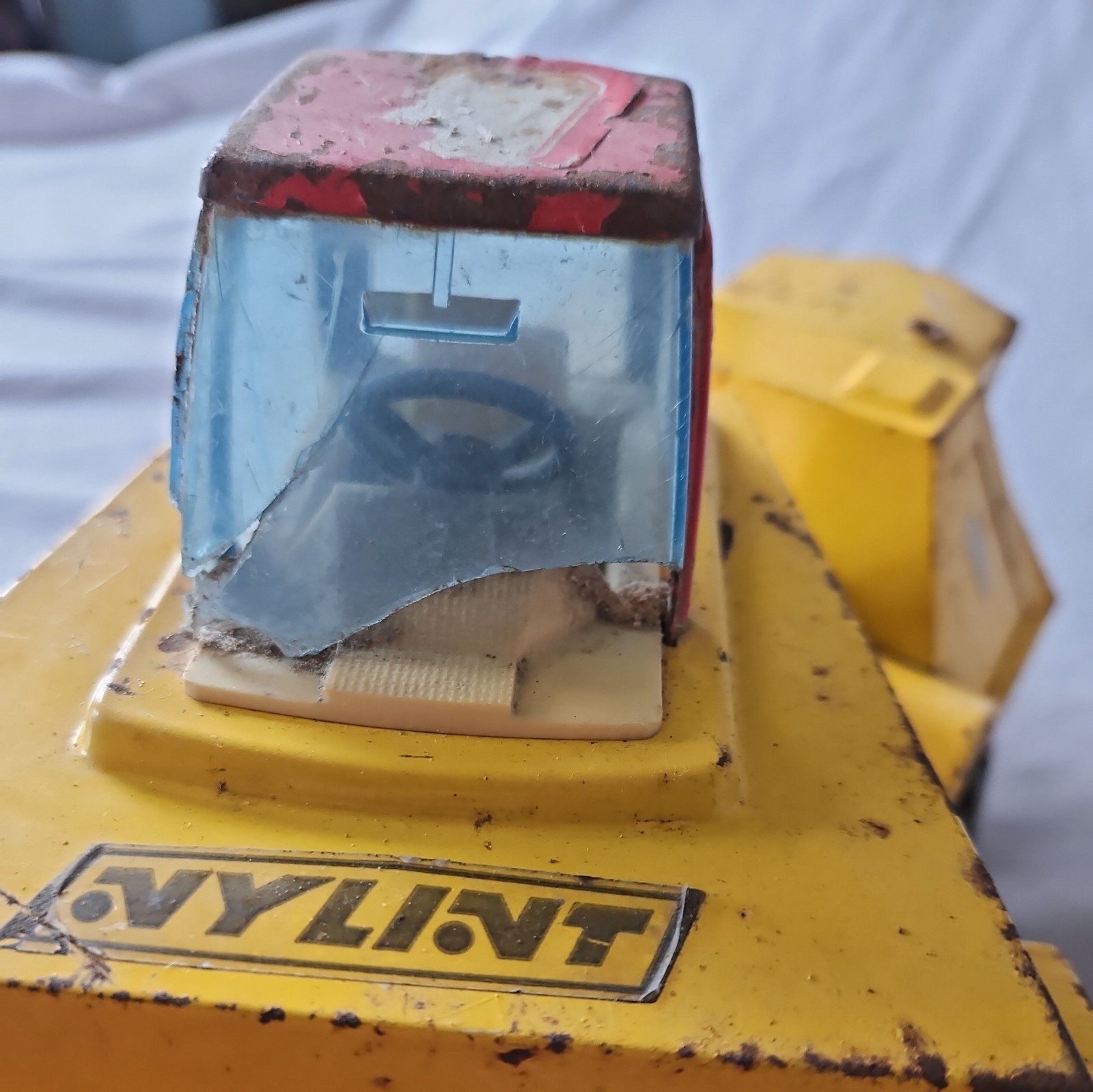 Vintage 1960’s NYLINT Pressed Steel Turbo-Power Articulating Steam Roller