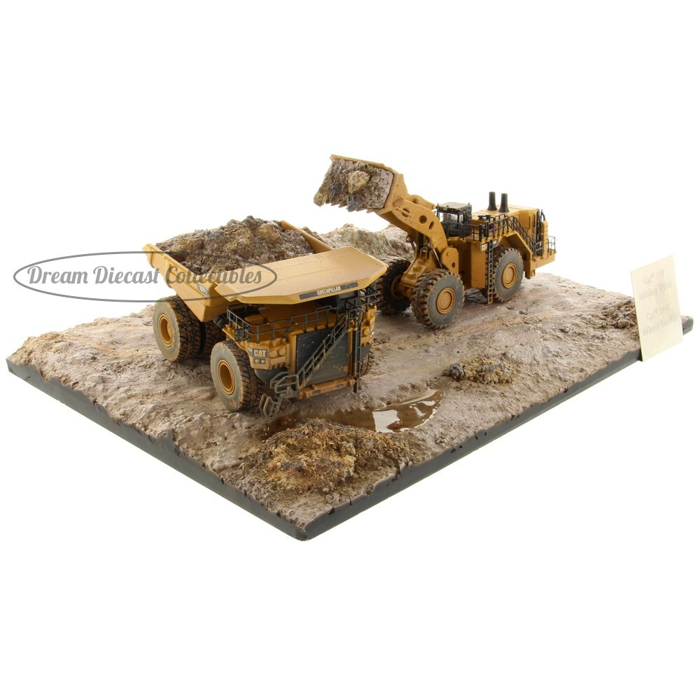 ⭐1:125 CAT WEATHERED 994K WHEEL LOADER & 797F MINING TRUCK DIECAST MASTERS 85762