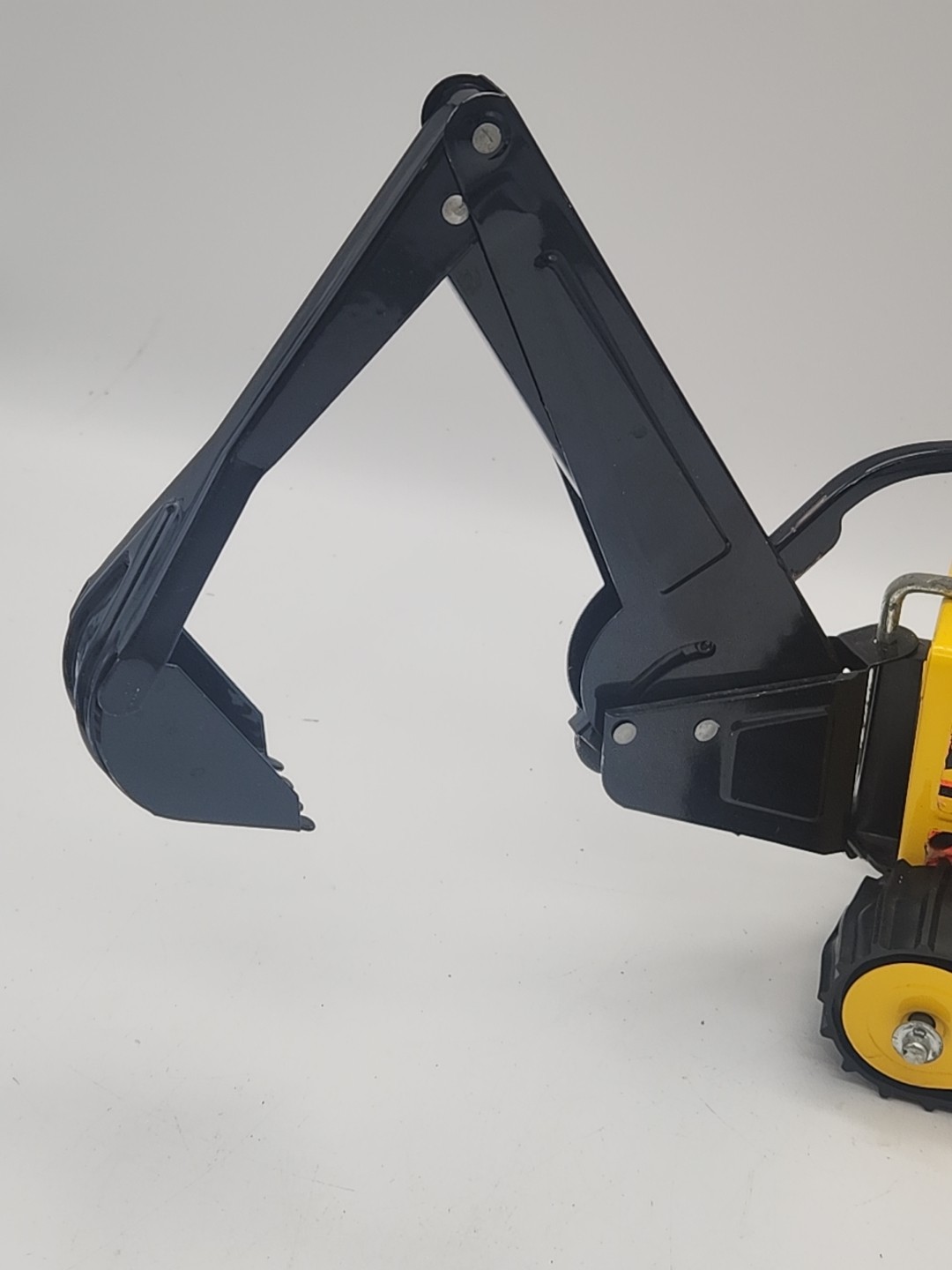 Vintage Tonka Pressed Steel Backhoe Loader Excavation Toy Yellow Construction