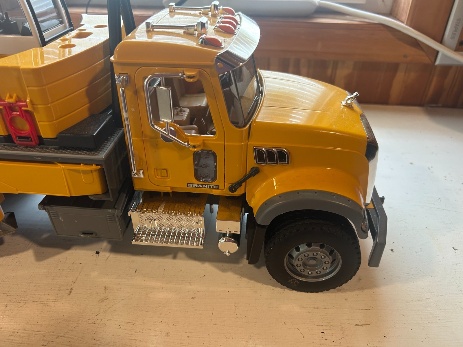 Mack Granite Liebherr Crane Truck Yellow