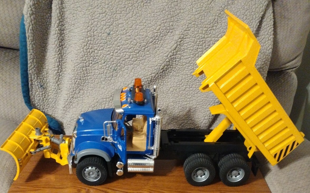 Bruder Mack Granite Dump Truck With Plow Tested Works 2007 Germany