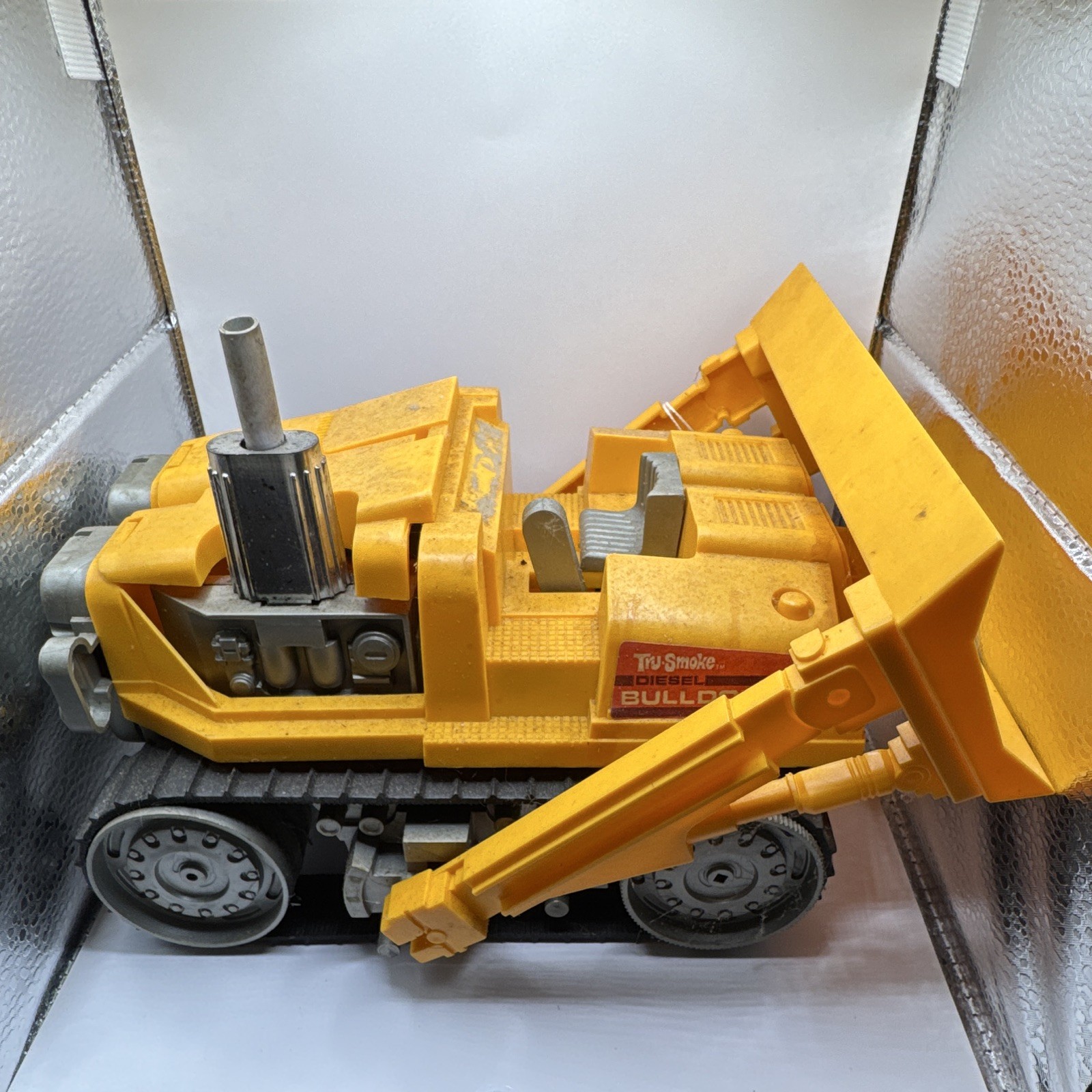 Tru-Smoke Diesel Bulldozer Battery Motorized Diecast Toy Yellow/Gray/Black