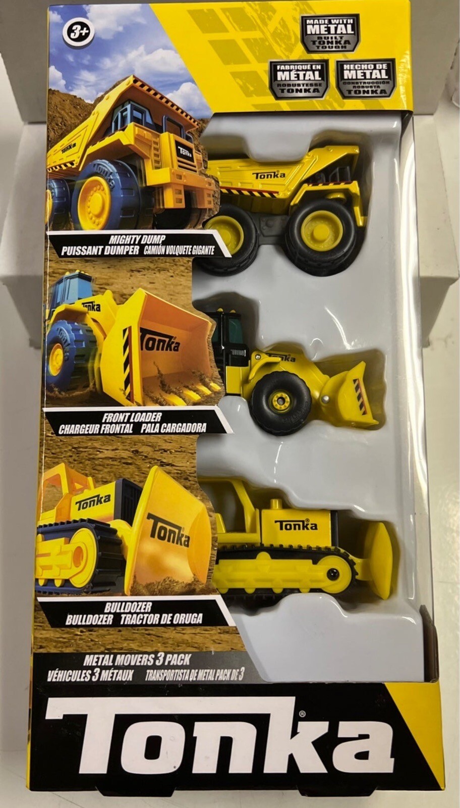 NEW Tonka – Metal Movers 3 pack – Mighty Dump Truck Front Loader & Bulldozer