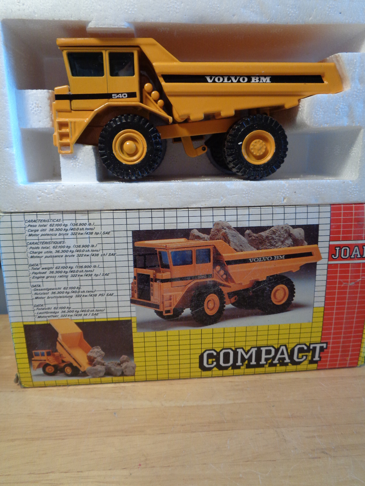 JOAL #228 1/50 SCALE VOLVO BM 540 RIGID DUMP TRUCK NEW IN ORIGINAL BOX