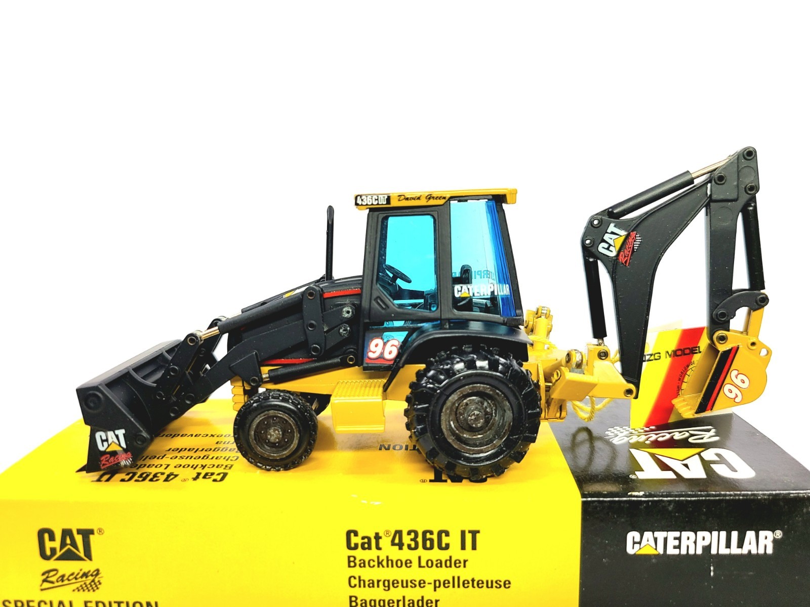 Caterpillar Cat 436C IT Backhoe Loader Racing Edition NZG 1:50 Scale #429/01 New
