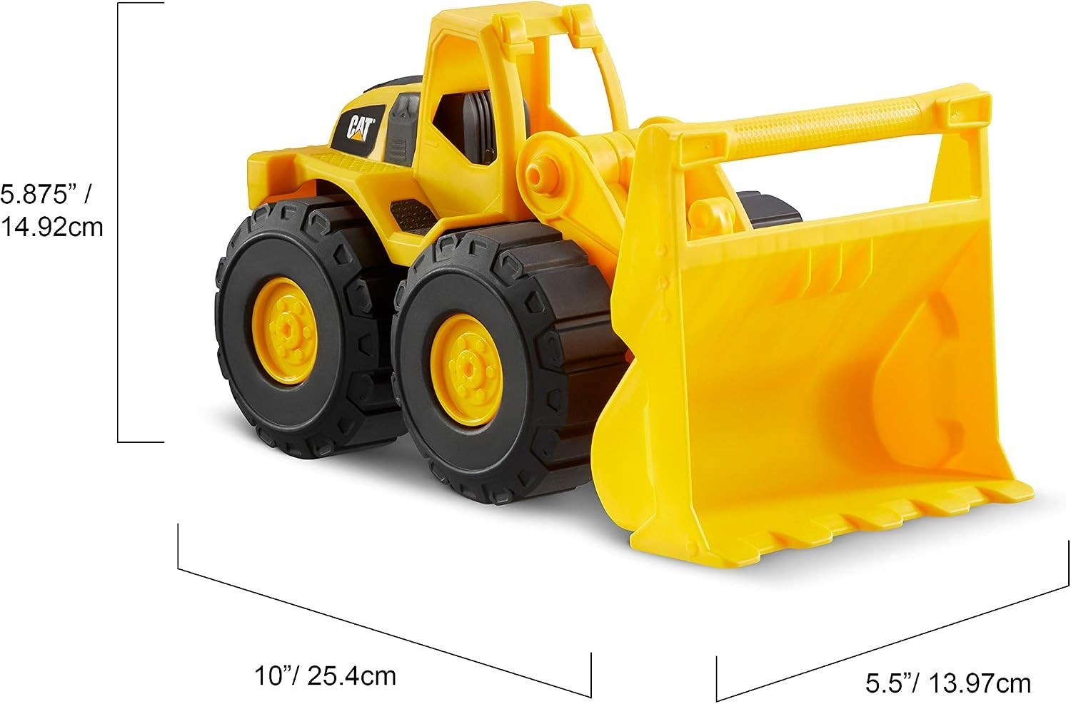 CAT Construction Toys 2 Pack 10in Fleet Toy Trucks Articulated Parts Indoor
