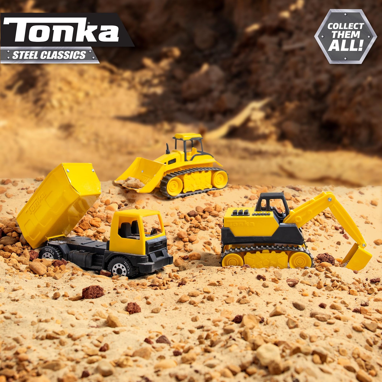 Steel Classics Giga Series Dump Truck Bulldozer 2-Pack