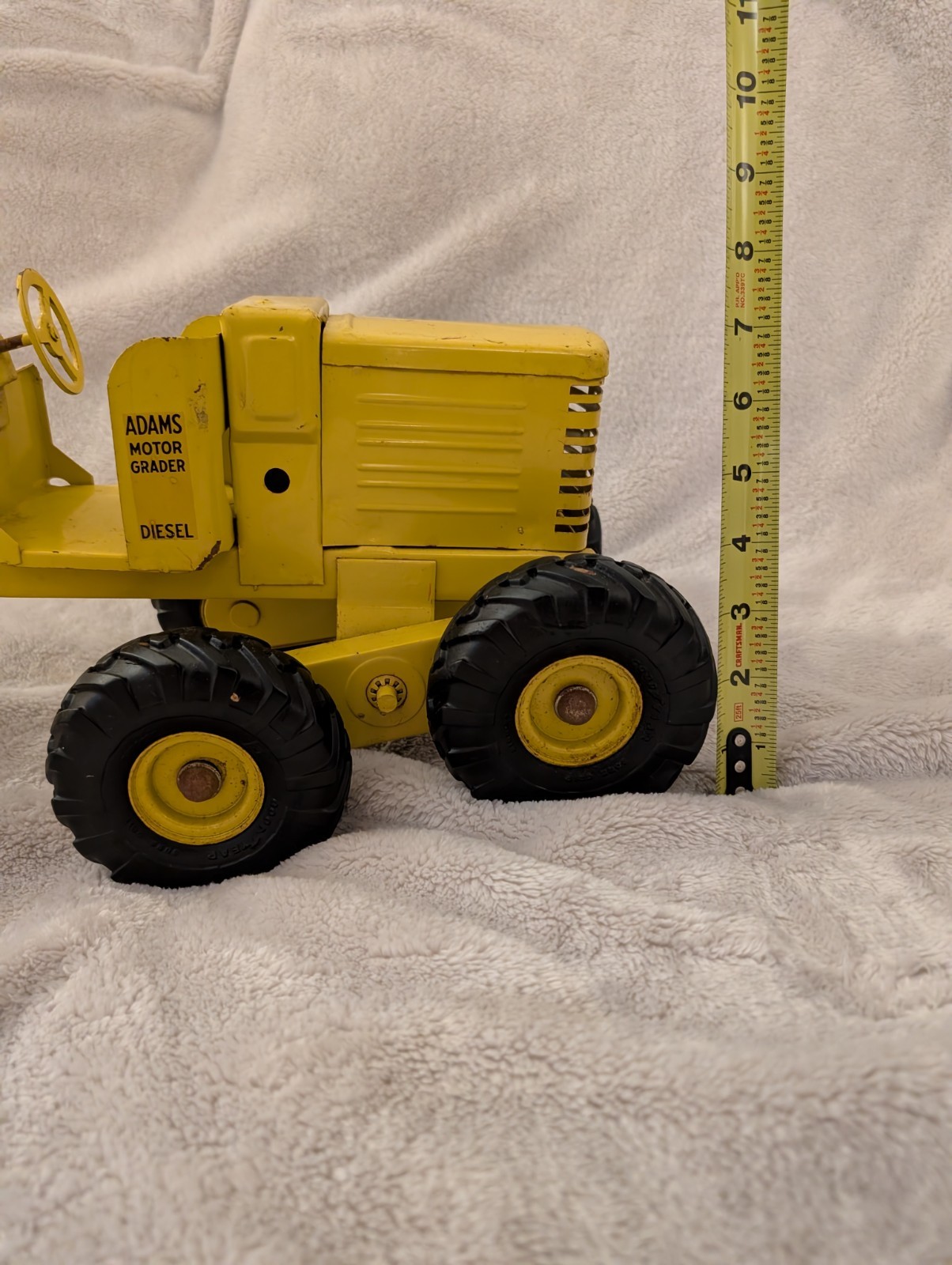 Doepke Adams Road Grader Diesel Pressed Steel Yellow/Black Vintage