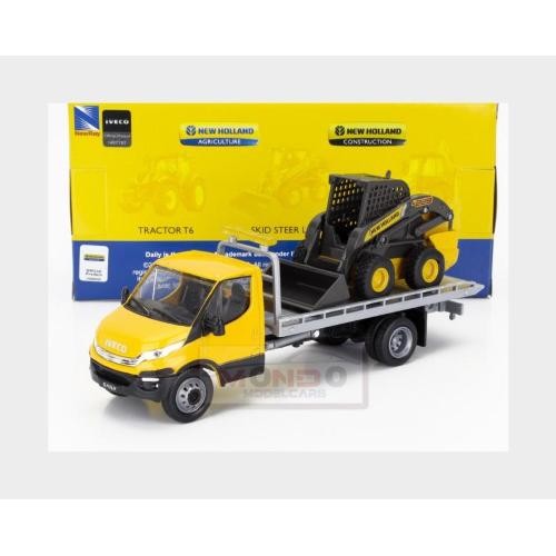 1:36 NEWRAY Iveco Fiat Daily 2023 With New Holland L228 Ruspa NY16193iB Model