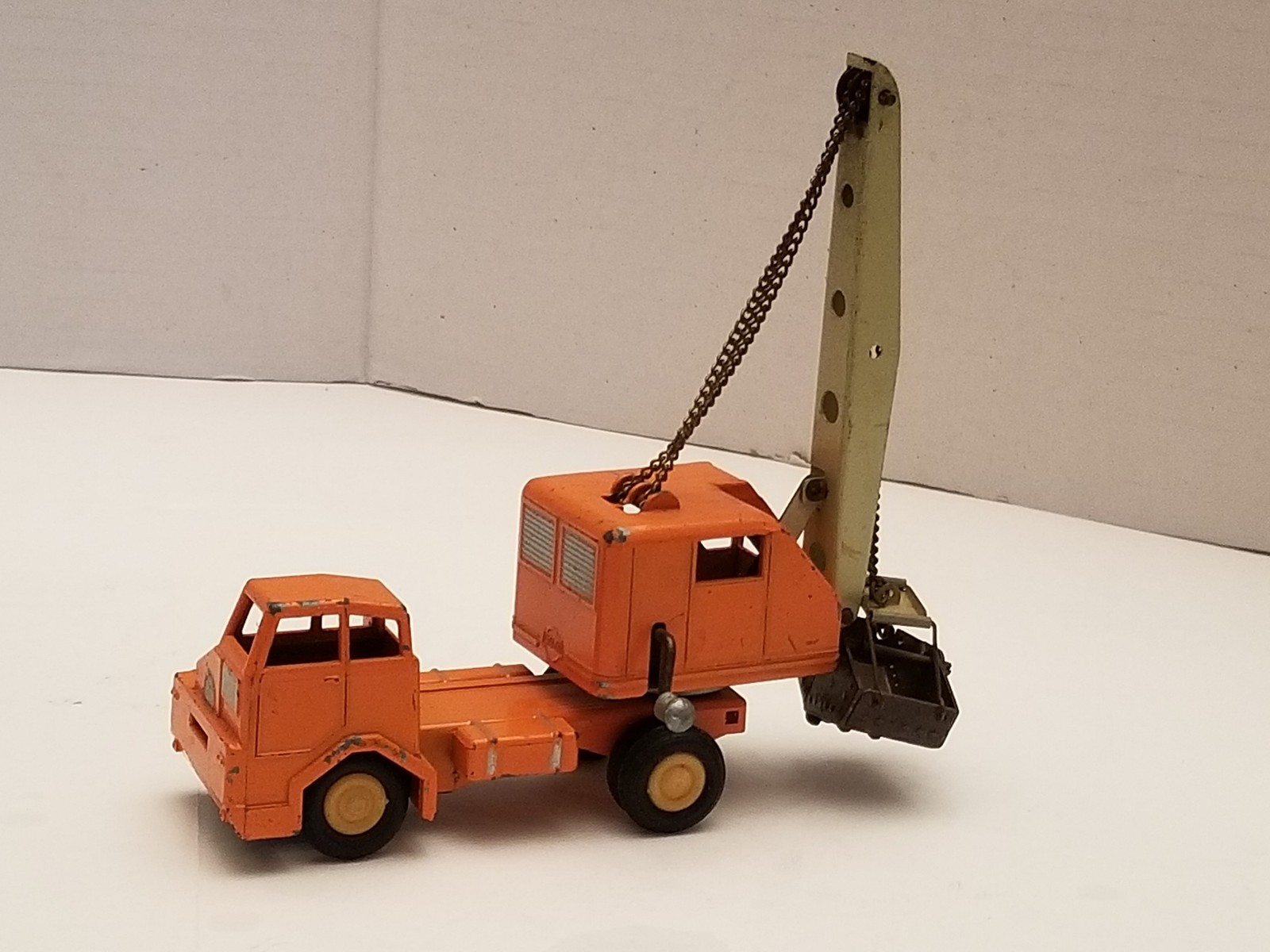 Vintage Gama West Germany Orange Clam Bucket Crane Truck C