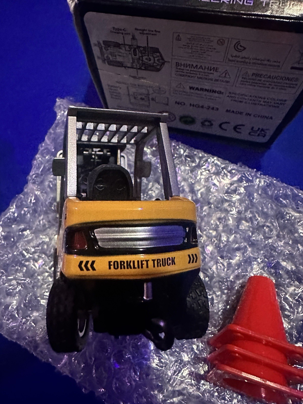 1/64 RC Forklift Toy 7 Channel 2 Mode Mini Remote Control Forklift Truck with…