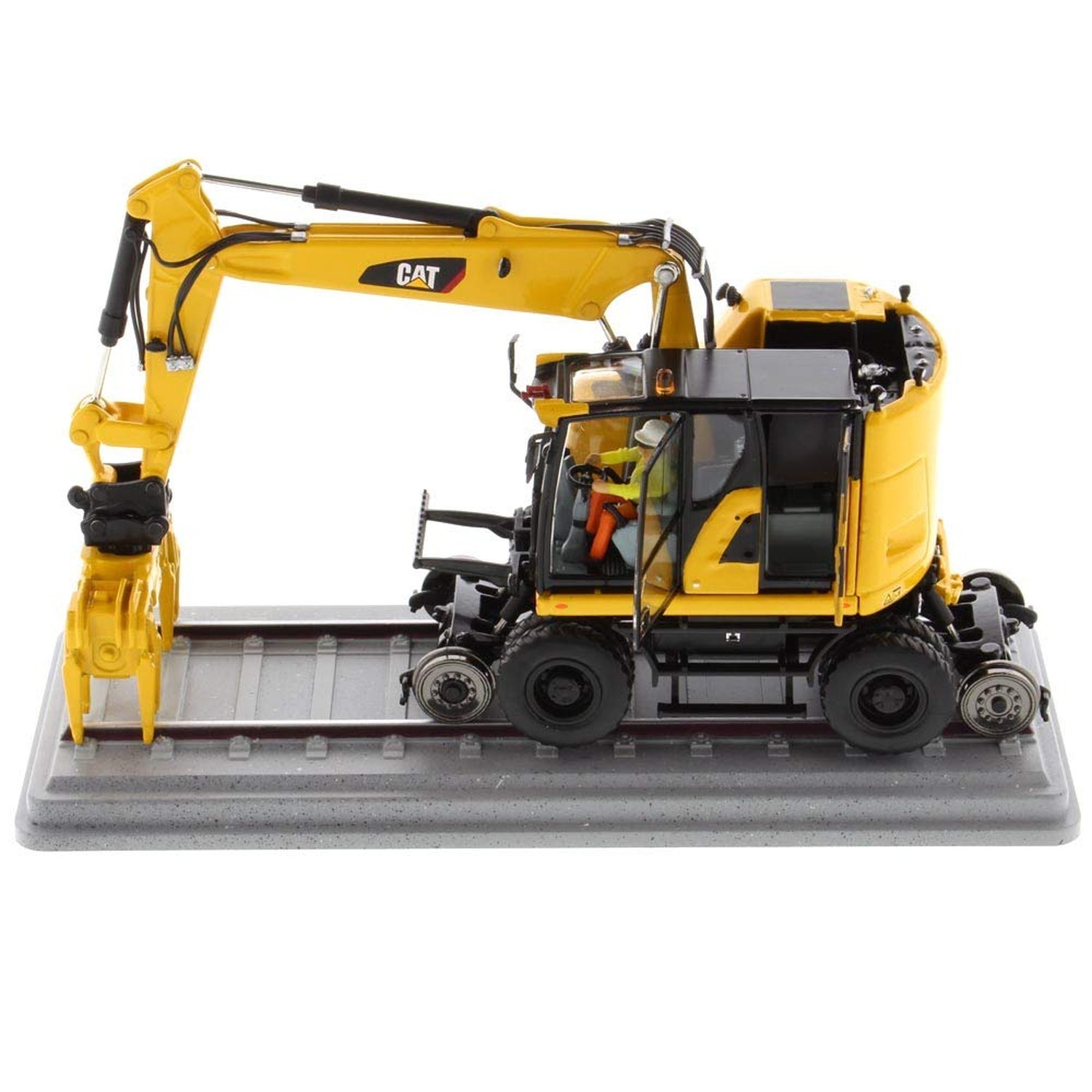 Diecast Masters 1:50 Caterpillar M323F Railroad Wheeled Excavator – Safety Ye…