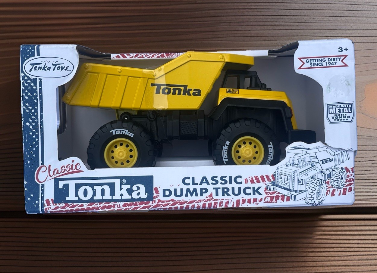 Tonka Classic Dump Truck Metal Toy Truck w/ Original Box – Box Has Wear
