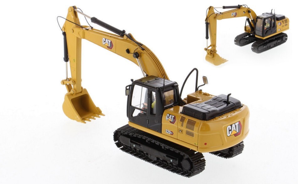 Diecast Model Excavator Master CAT 320 GX Hydraulic Excavator Scale 1:50