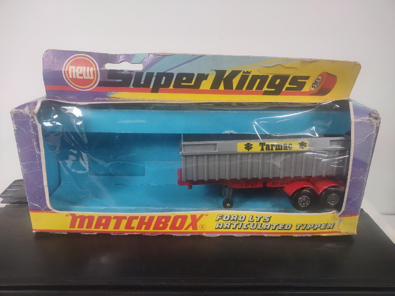 Lesney Matchbox Super Kings K-18 Articulated Tipper Tarmac wBox Superfast Wheels