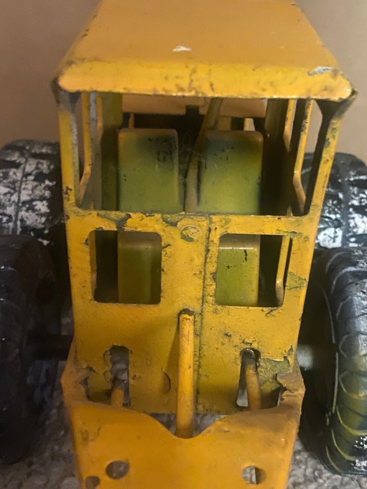 Tonka 1960s/70s Metal Steel Road Grader Yellow Vintage Construction Vehicle Toy