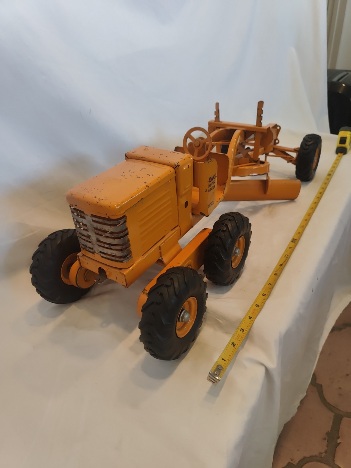 Doepke Model Toys Adams Road Grader Diesel Motor Steel 1950’s Vintage Great Cond