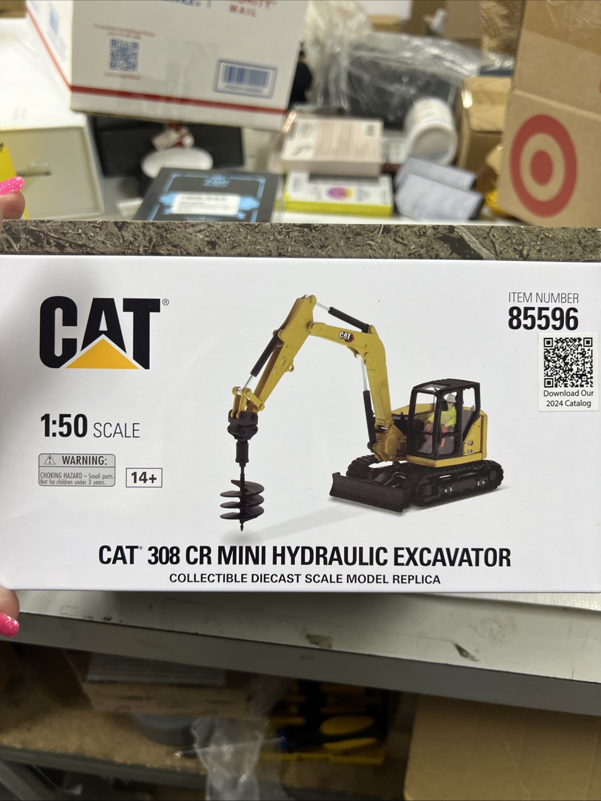 DIECAST MASTERS 85596 CAT 308 CR Mini Hydraulic Excavator Next Generation 1/50